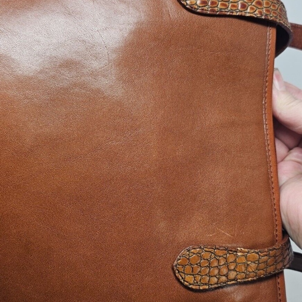 Brahmin Vintage Leather Tuscan Pecan Tote Bag - Picture 6 of 14